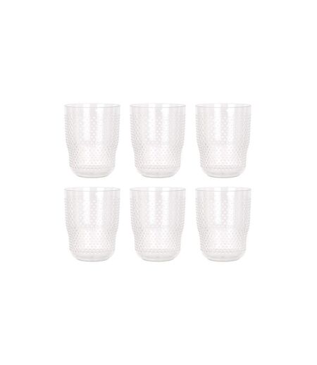 Lot de 6 Gobelets Réutilisables Plastique 30cl Transparent