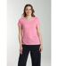 Tee Shirt Col Rond Manches Courtes Femme Marine Bubble Gum(fuschia) | Gerard Pasquier Avec Col Rond-1