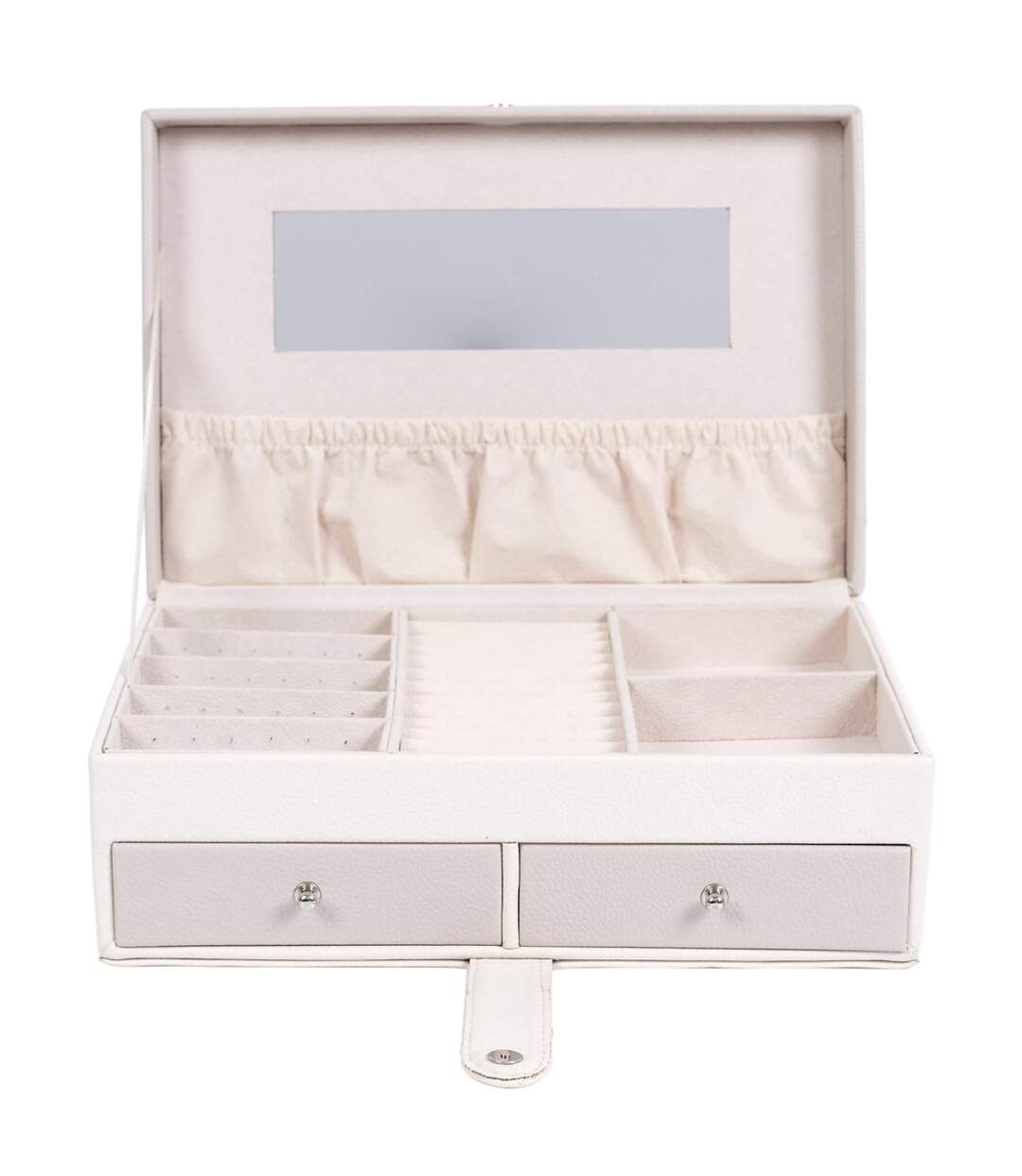Boîte à Bijoux Design Lena 25cm Rose & Blanc-5
