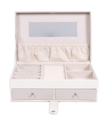 Boîte à Bijoux Design Lena 25cm Rose & Blanc