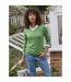 Womens/ladies Cashmere V Neck Jumper Pear Green WoolOvers-1