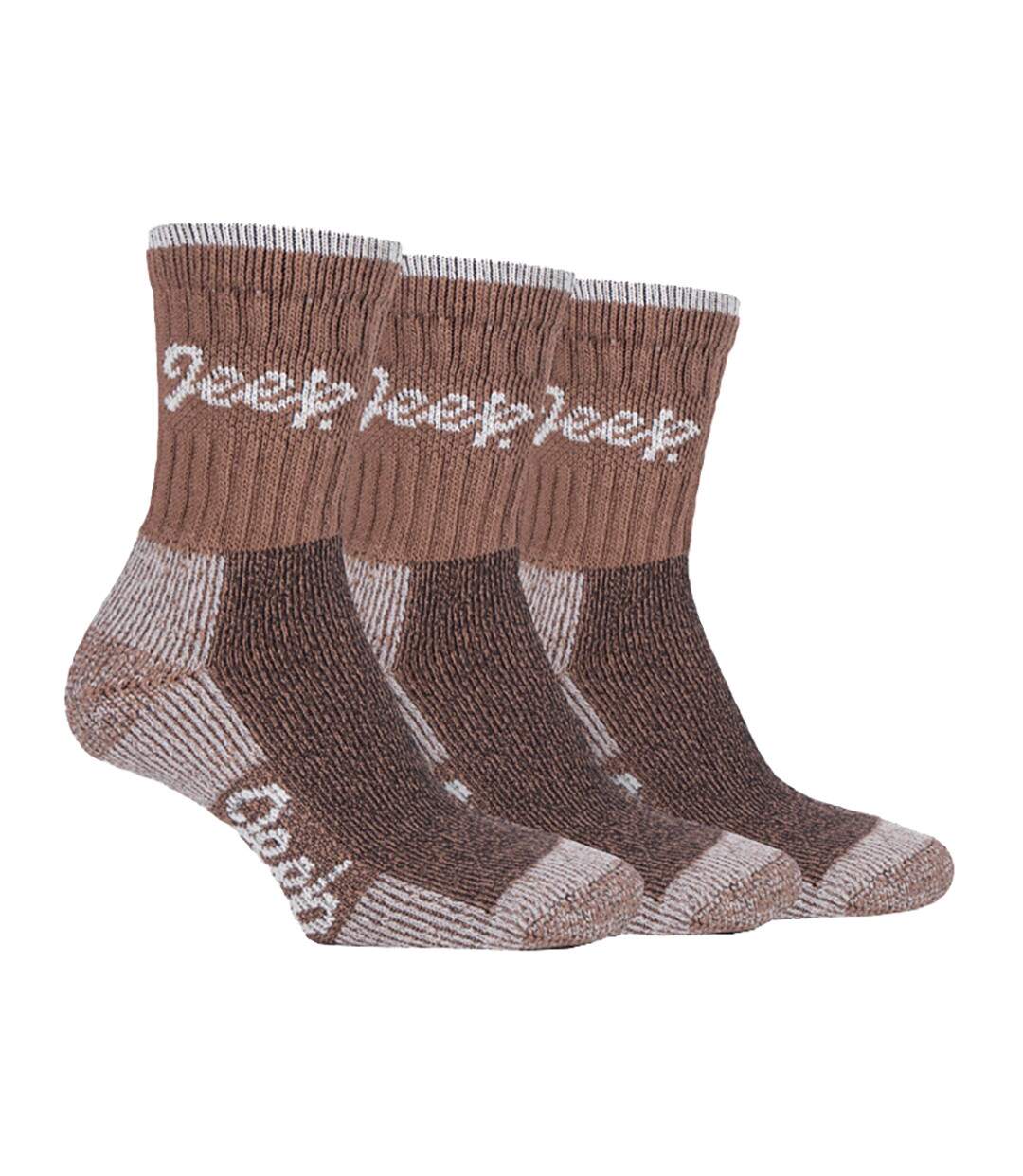 Jeep - 3 Pack Ladies Cushioned Breathable Hiking Socks-1