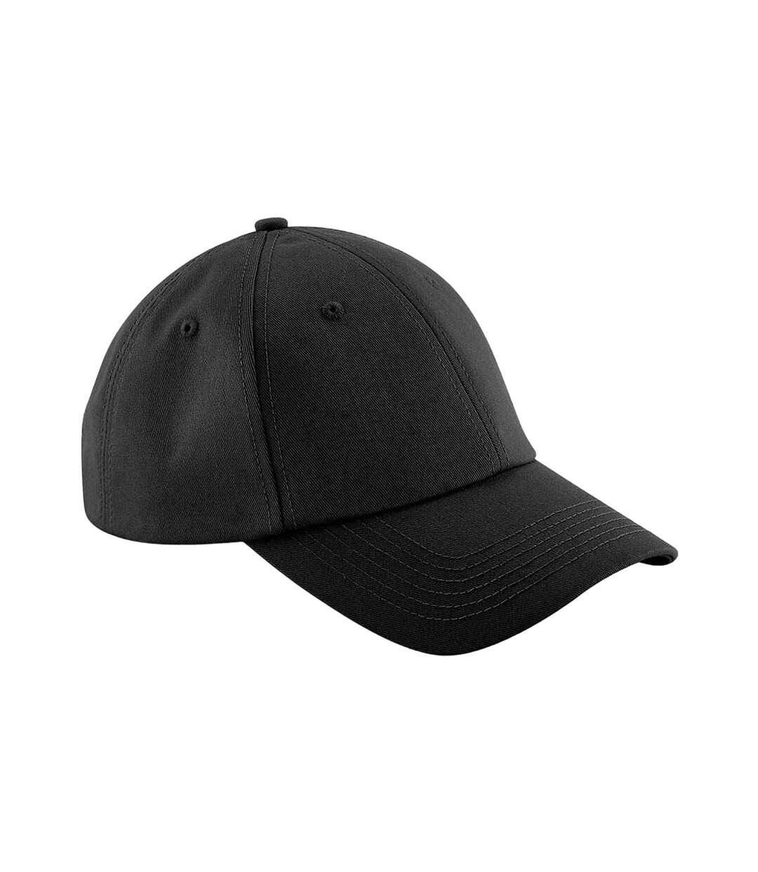 Unisex adult authentic baseball cap black Beechfield-1