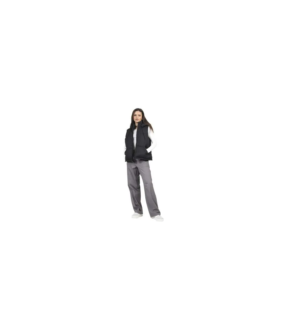 Womens/ladies Cello Padded Short Gilet Black Brave Soul-1