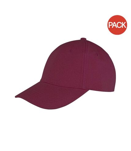 Lot de 2  Memphis casquettes adulte bordeaux Result