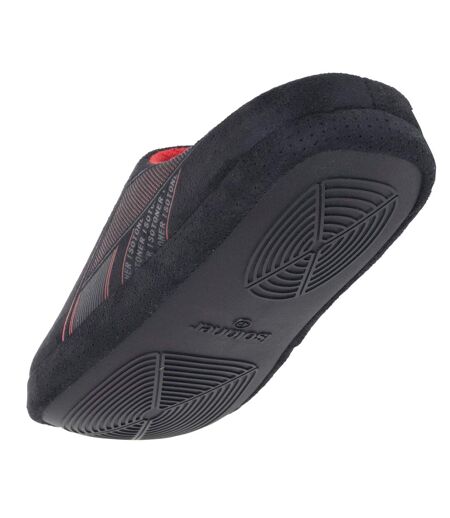 Isotoner Chaussons extra-light Mules homme suédine, semelle gomme ultra souple