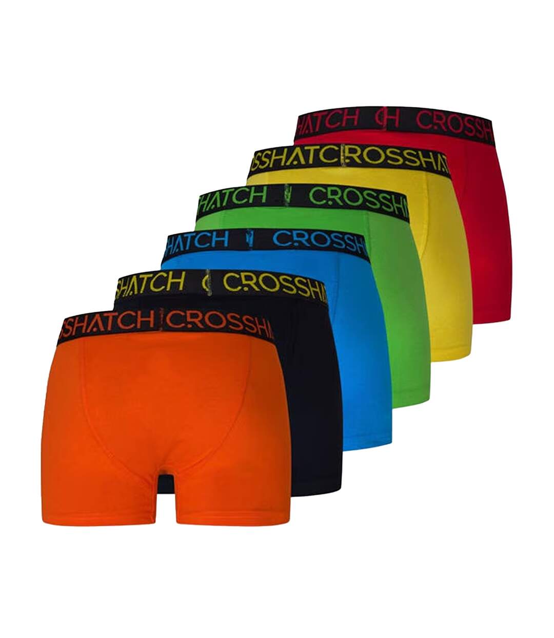 Pack Of 12  Mens Fresh Boxer Briefs  Multicoloured Crosshatch-2