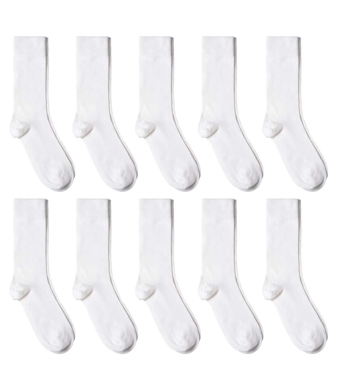 Chaussettes jersey unies – Lot 10 paires  - Fabriqué en UE