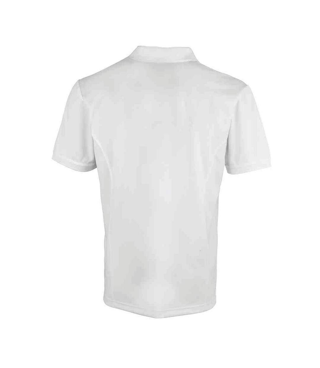 Polo coolchecker homme blanc Premier Premier