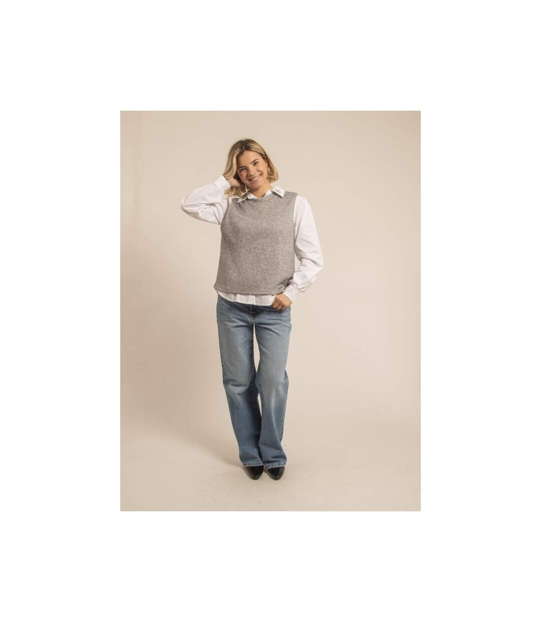 Pull sans manches paillettes KLAUDIA - Dona X Lisa-4