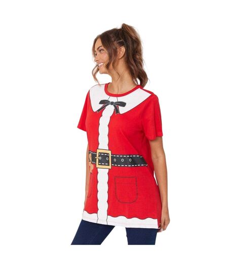 T-shirt Motif/style Mère Noël Femme Rouge Be You