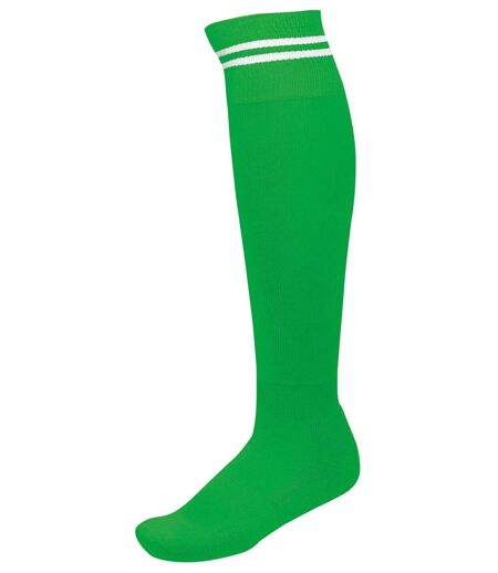 chaussettes sport - PA015 - vert kelly rayure blanche