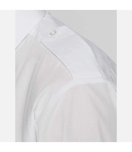 Premier Mens Short Sleeve Pilot Plain Work Shirt (White) - UTRW1086