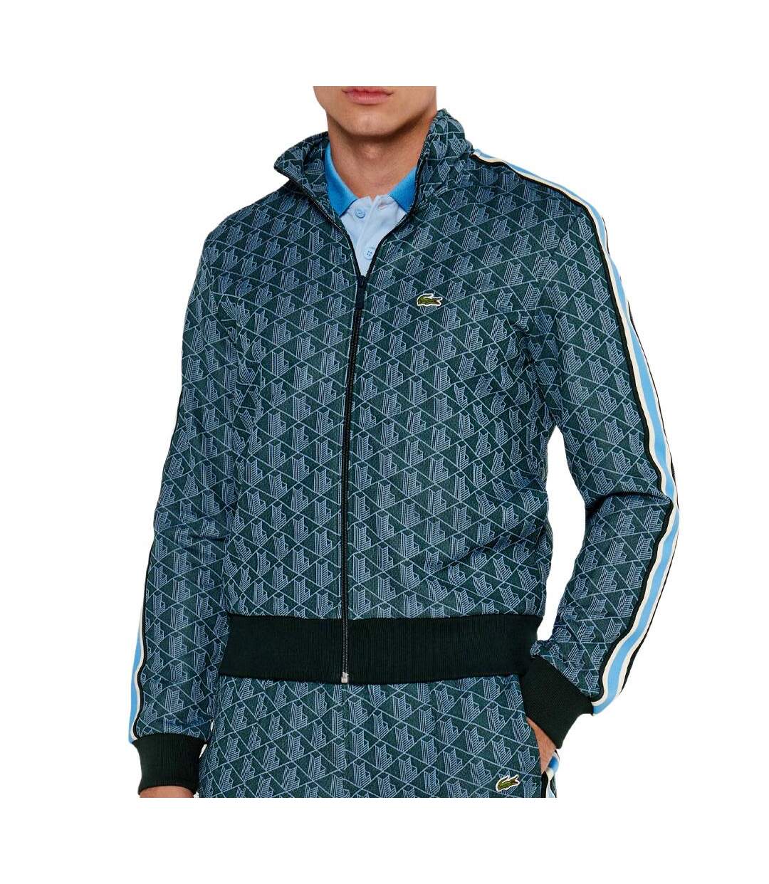 Veste zippé vert/bleu homme lacoste sh1368-1