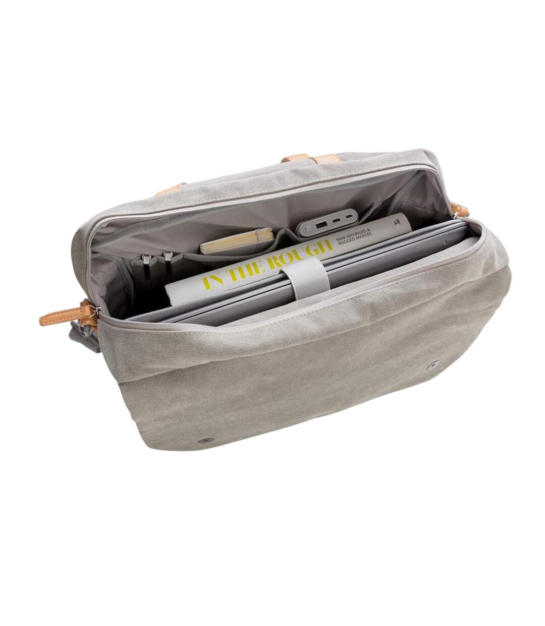 Canvas laptop bag one size grey XD Collection-3