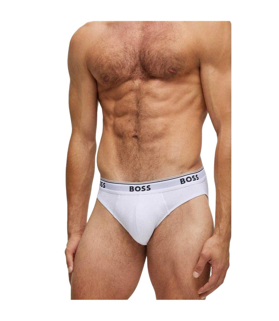 Lot De 3  Slips Homme Blanc Boss-4
