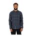 Mens Withnell Checked Cotton Shirt Blue Trespass-1