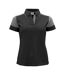 Womens/ladies Polo Shirt Black Anthracite Printer PRIME-1