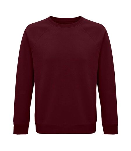 SOLS Unisex Adult Space Organic Raglan Sweatshirt (Burgundy)