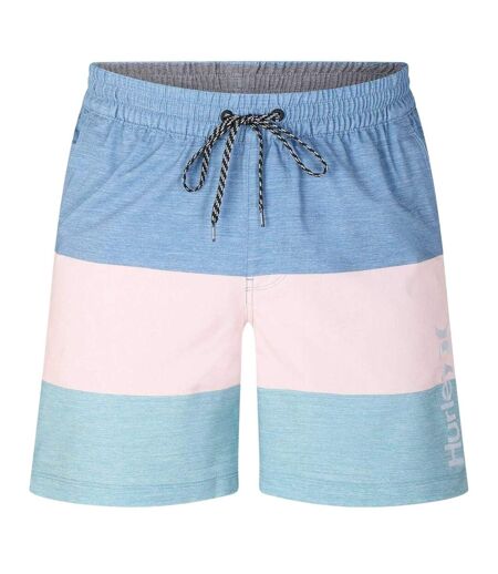 Mens Colour Block Relaxed Fit Swim Shorts Abuba Blue Hurley