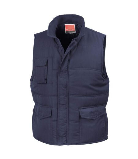 Mens mid-weight bodywarmer showerproof windproof jacket navy blue Result