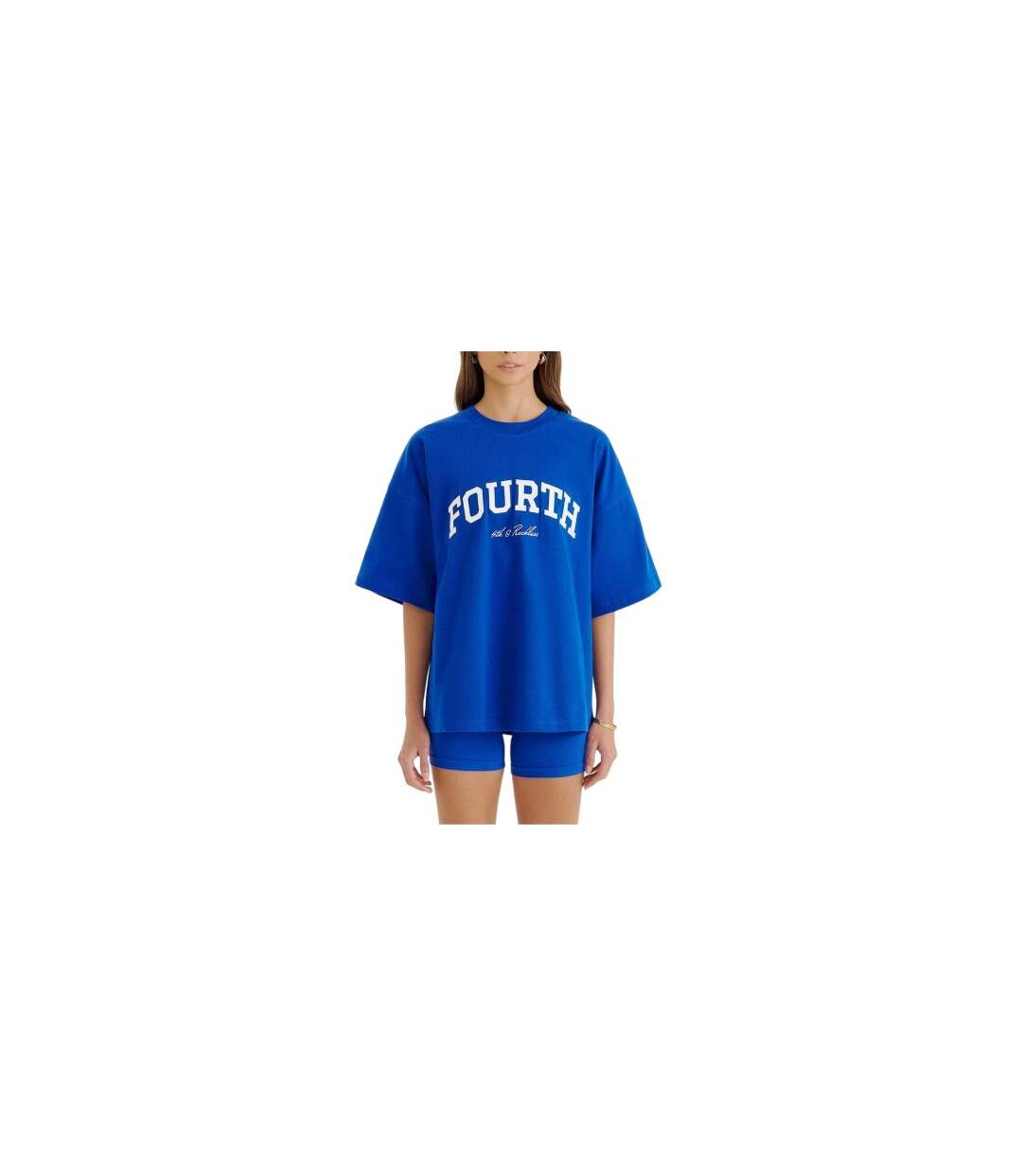 Womens/ladies Regular T-shirt Blue 4th & Reckless-1