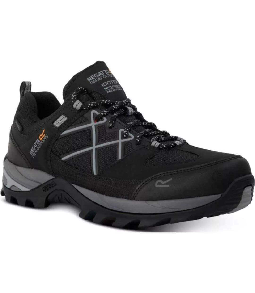 Mens Samaris Iii Low Walking Shoes Black Granite Regatta-1