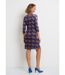 Robe en velours imprimé taille drapée-2