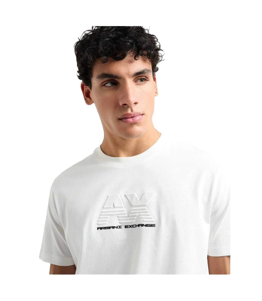 Mens Regular T-shirt Off White Armani Exchange-4