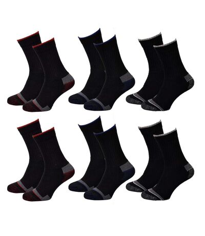 Chaussettes Homme TWINDAY SPORT -Assortiment modèles photos selon arrivages- Pack de 6 Paires CREW 44057