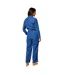 Womens/ladies Denim Loose Fit Long-sleeved Jumpsuit Blue Biba-3