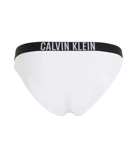 Womens/ladies Classic Plain Bikini Bottoms White Calvin Klein