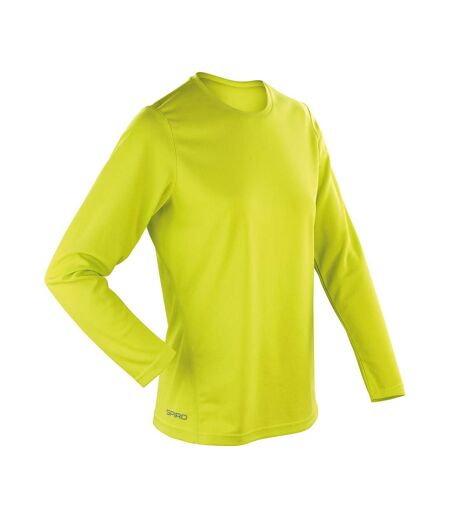Spiro Womens/Ladies Performance Long-Sleeved T-Shirt (Lime) - UTPC5926
