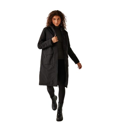 Veste Imperméable Yarli Femme Noir Gris Foncé Regatta