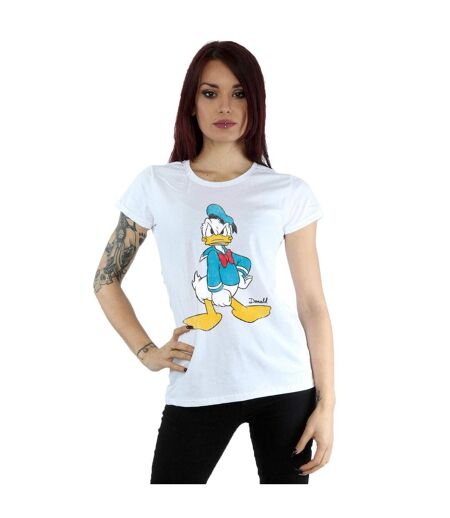Disney T-shirt en coton Donald Duck en colère - Femmes/Ladies (Blanc) - UTBI31108