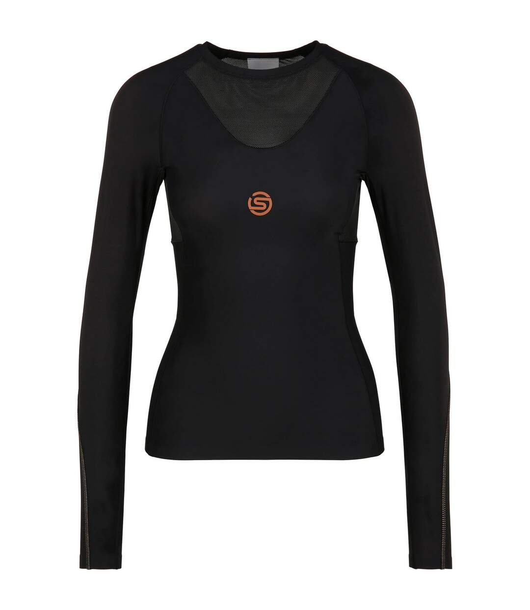 Womens/ladies Series-5 Long-sleeved Top Black Skins-2