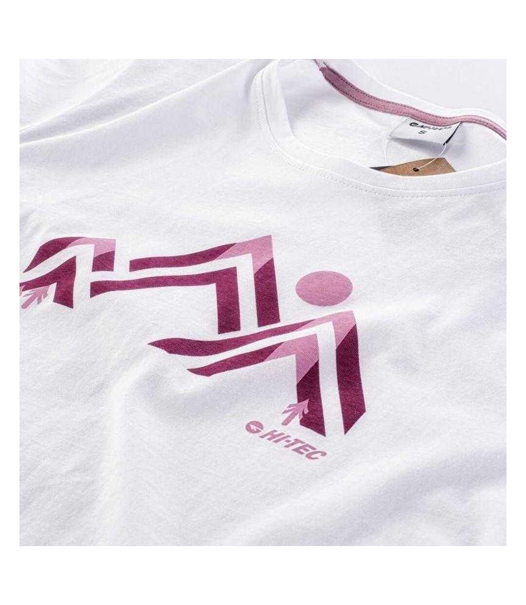 T-shirt Mari Femme Blanc Hi-Tec-4