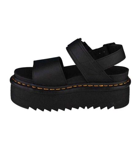 Womens/ladies Voss Quad Leather Sandals Black Dr Martens