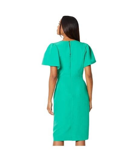 Womens/ladies belt flute midi dress green Principles