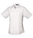 Premier Short Sleeve Poplin Blouse/Plain Work Shirt (White) - UTRW1092