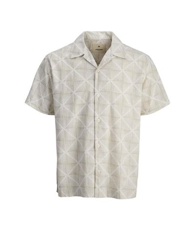 Chemise beige/blanc homme jack & jones kevin - l