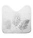 Tapis Contour WC Imprimé Orbella 45x45cm Blanc & Argent-1