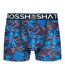 Mens Linamo Open Fly Boxer Shorts Blue Crosshatch-2