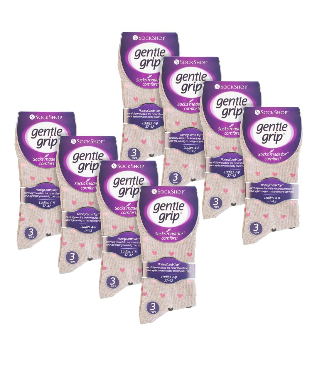 24 Pairs Ladies Cotton Rich Everyday Socks Gentle Grip Soft Top Comfort Socks-2