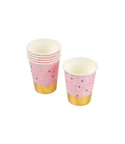 Lot de 6 Gobelets en Carton Mark 25cl Rose
