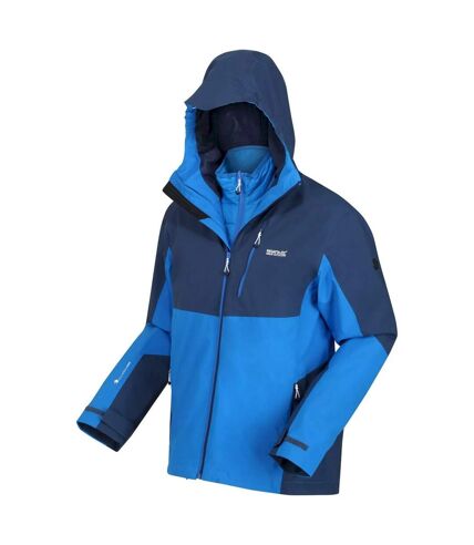 Mens wentwood vii 3 in 1 waterproof jacket admiral blue/skydiver blue Regatta