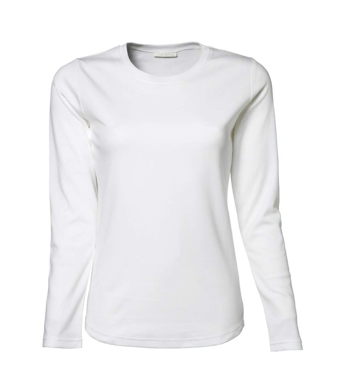 T-shirt À Manches Longues 100% Coton Femme Blanc Tee Jays-2