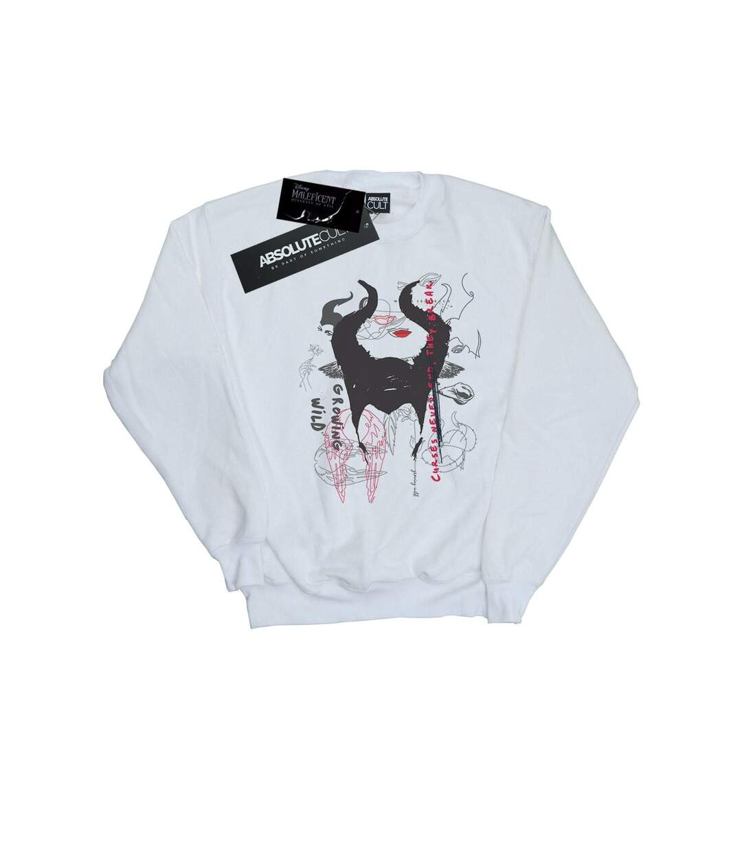 Disney Sweat Femme/Les femmes Maleficent Mistress Of Evil Growing Wild Horns Collage (Blanc) - UTBI26463-1