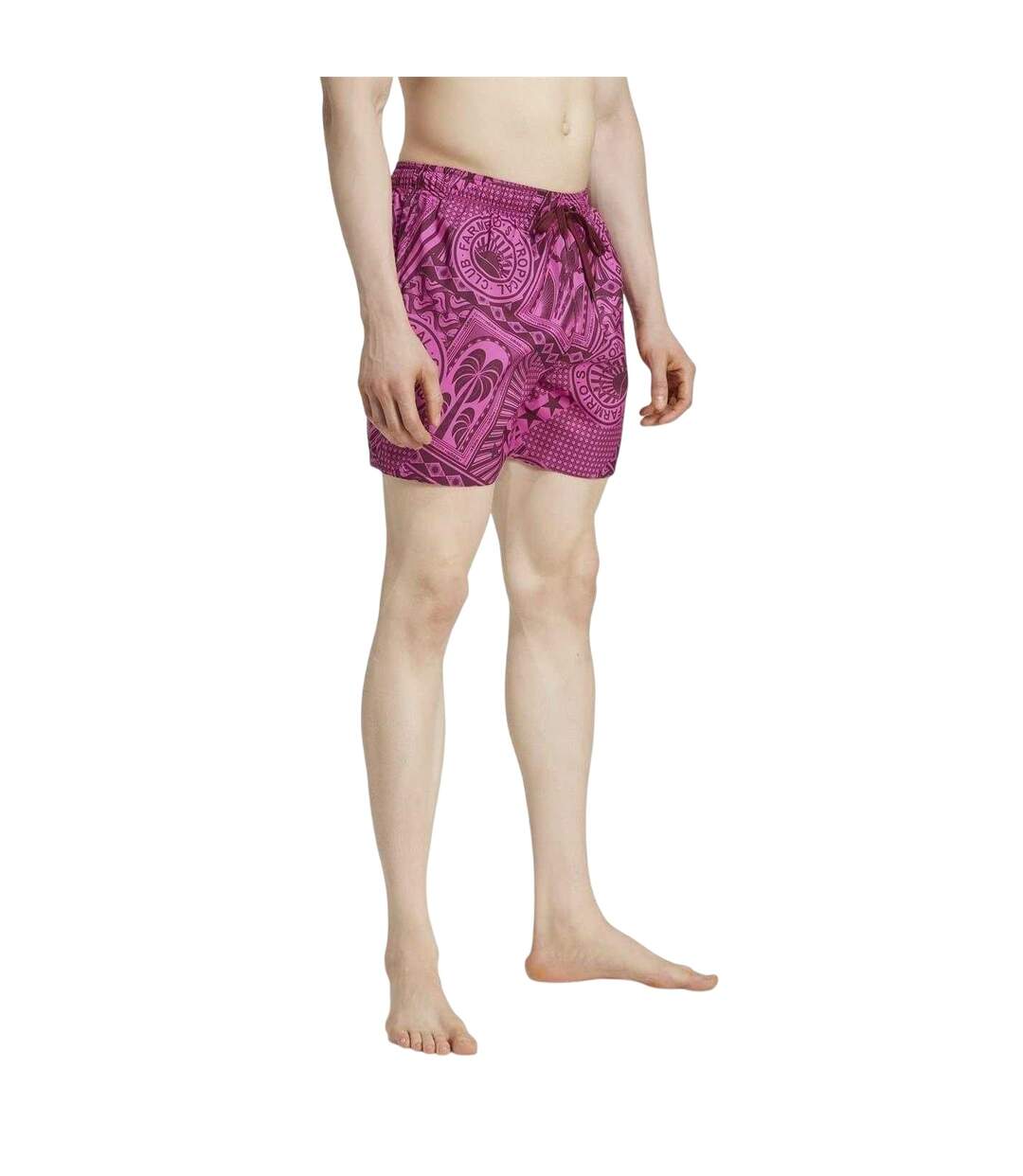 Short De Bain Farm Rio Homme Rouge Fuchsia Adidas-4