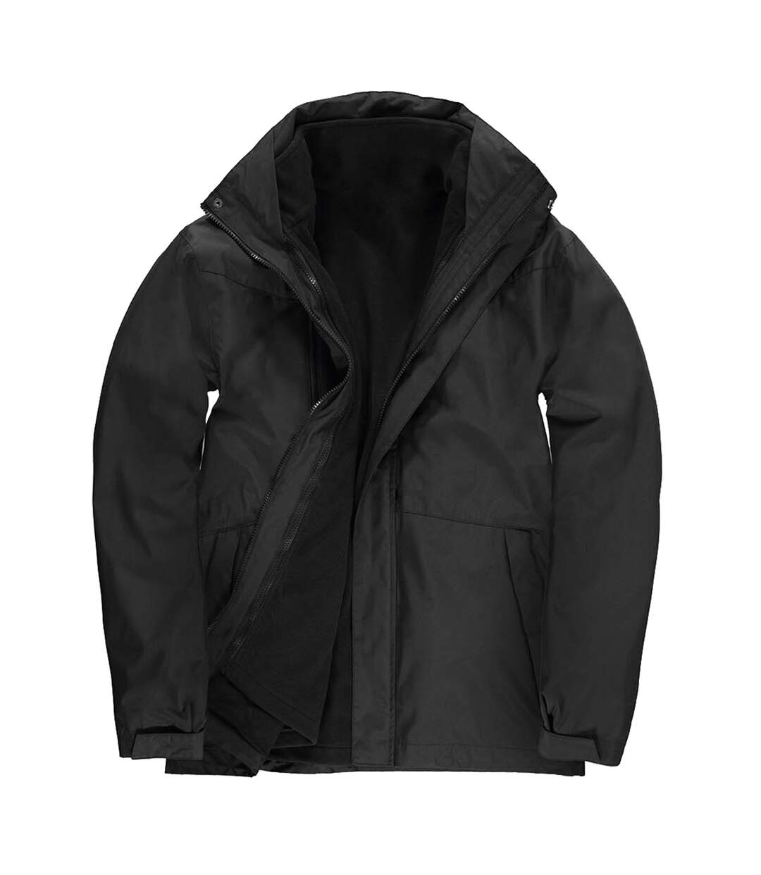 B&C - Veste parka 3 en 1 - Homme (Noir) - UTRW4836